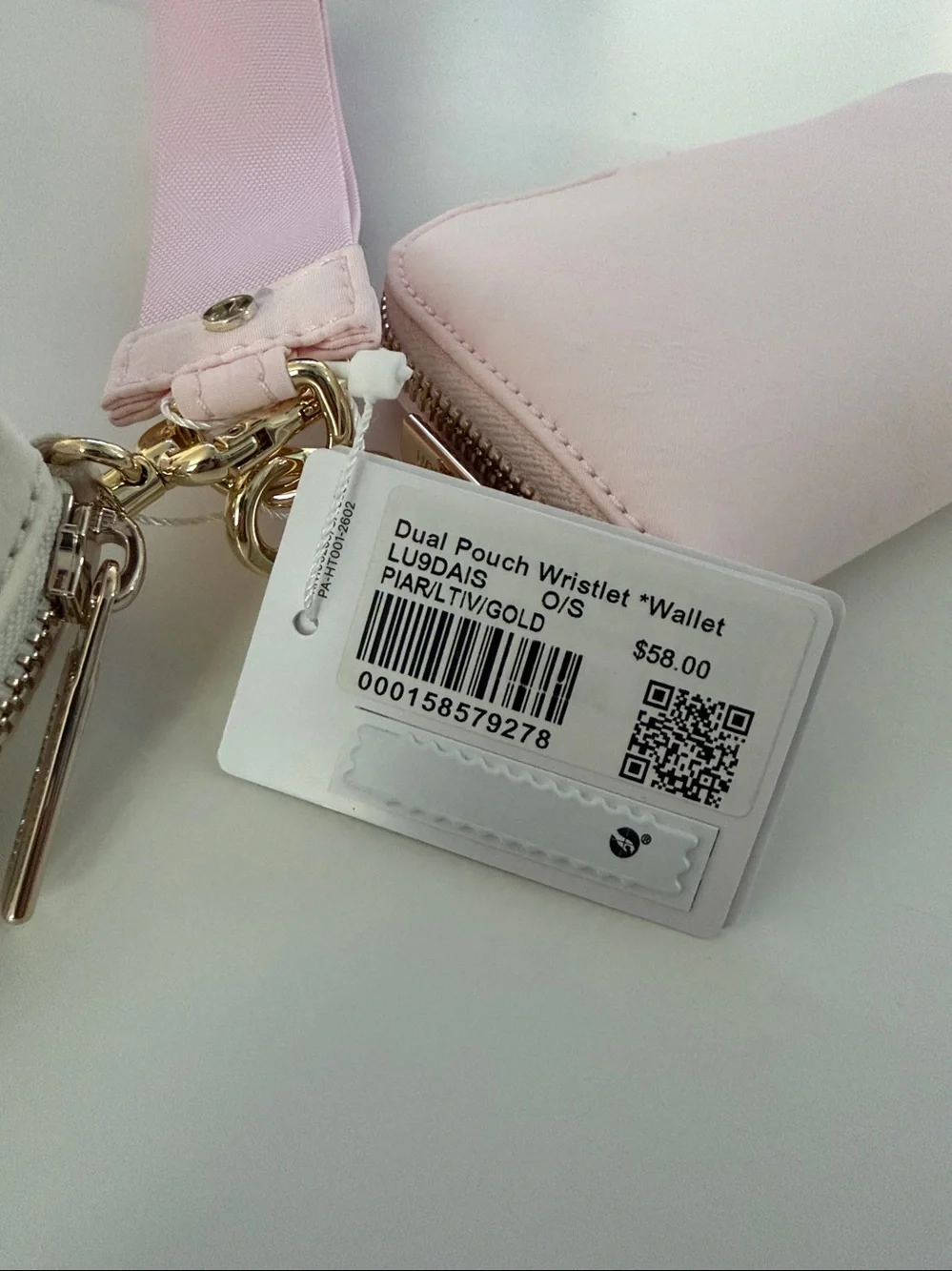 lululemon athletica Pink and Cream Key & Card Holder Set